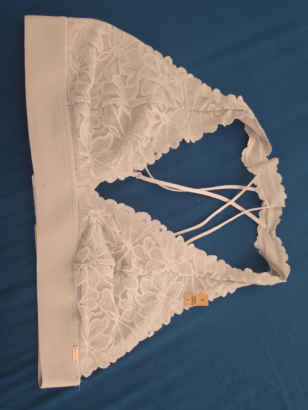 Victoria's Secret Lace Triangle Bralette in Ivory